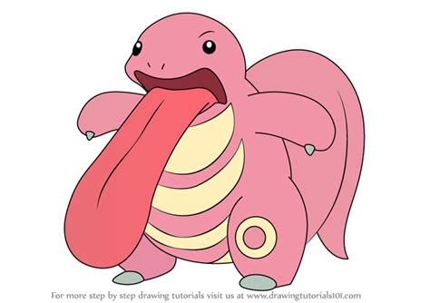 How To Draw Lickitung From Pokemon Pokemon Step By Step