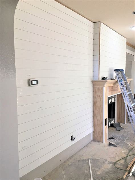Adding A Shiplap Feature Wall To Living Room Thetarnishedjewelblog