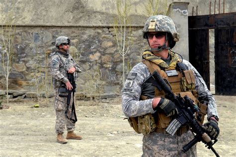 Us Army Sgt 1st Class Philip Barker Provides Security During A Civil