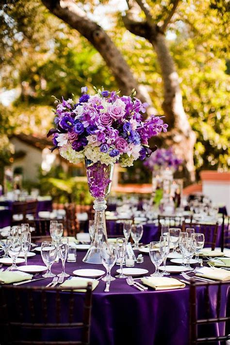 The hexadecimal rgb code of yellow color is #ffff00 and the decimal is rgb(255,255,0). 37 Trendy Purple Wedding Table Decorations | Table ...