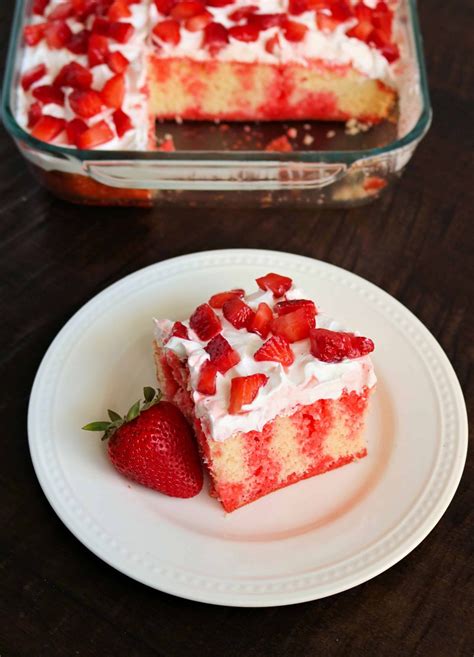Easy Strawberry Jello Poke Cake Only 5 Ingredients Kindly Unspoken