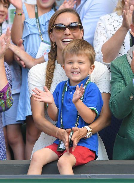 Jelena Djokovic And Her Son Stefan Celebrate During The Mens Singles