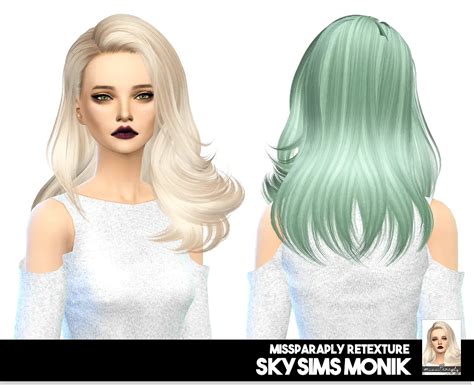 Sims 4 Hairs Miss Paraply Skysims Monik Hair Retextured Images And