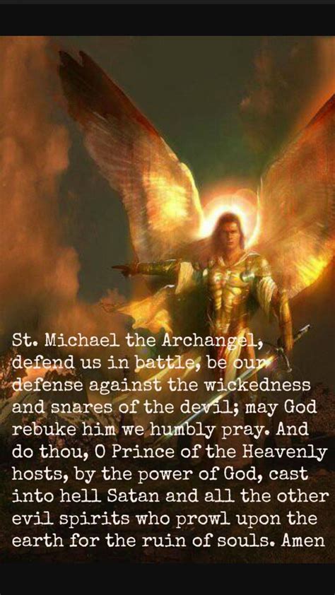 Patron Saint Of Military And Police St Michael Prayer Archangels