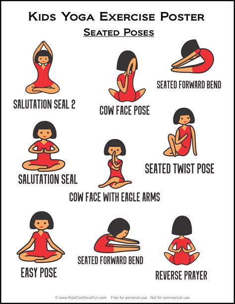 Yoga Poses For Kids Printable Free Pink Oatmeal 58 Fun And Easy Yoga