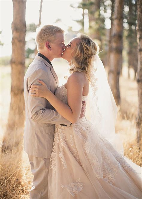 Wedding Couple Shot First Kiss After First Glance Of My Wedding Dress