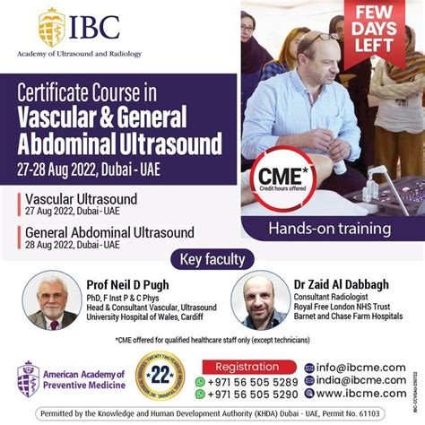 Vascular And General Abdominal Ultrasound 27 28 Aug 2022 Dubai