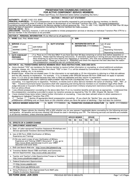 2005 Form Dd 2648 Fill Online Printable Fillable Blank