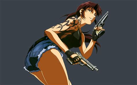 Revy Black Lagoon Anime Girls Jean Shorts Anime 1920x1200