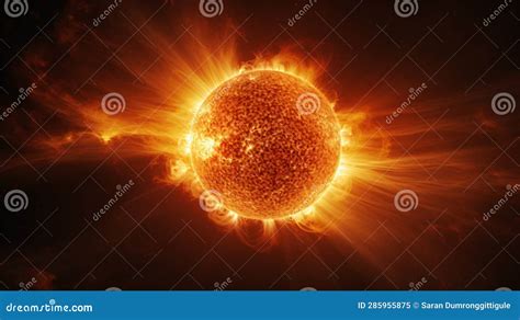 Hyper Realistic Image Of The Sun S Surface Showcasing The Raw Power Of