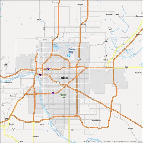 Mapa De Tulsa Oklahoma