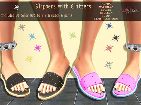 Slippers With Glitter Fatpack Teleport Hub Group T By Shana Fashion