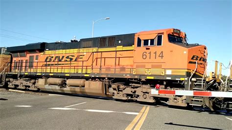 Bnsf Coal Train With H2 70mac Gevo And Ac4400cw Trailing At Pasco Wa
