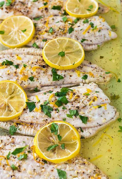 Serve with white rice and a green vegetable. Baked Lemon Butter Flounder | The Blond Cook