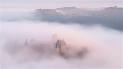 Foggy Bourscheid Castle By Johnyg On Deviantart
