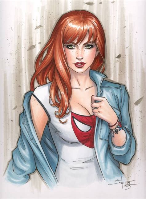 Mary Jane Watson By Sabine Rich Mary Jane And Gwen Stacy Spider Man