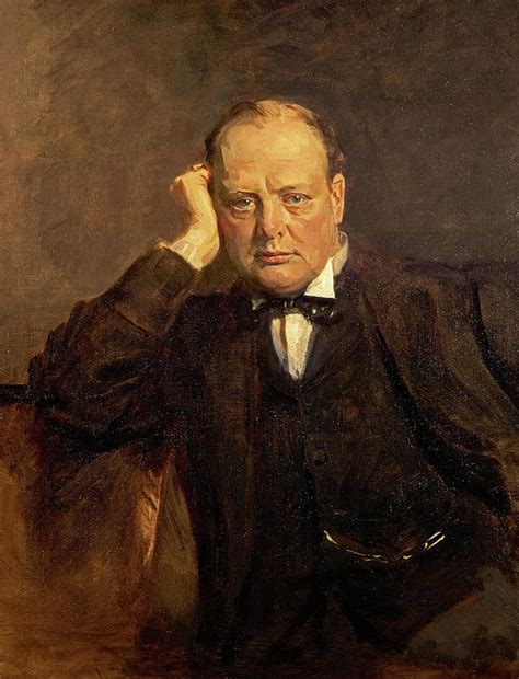 Sir Winston Churchill Painting By James Guthrie Pixels Merch