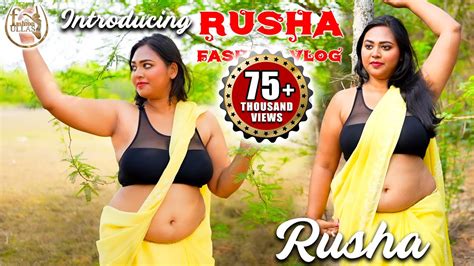 Rusha Yellow Chiffon Saree Looks Nature Beauty Fashion Ullas Fashion Vlog Youtube