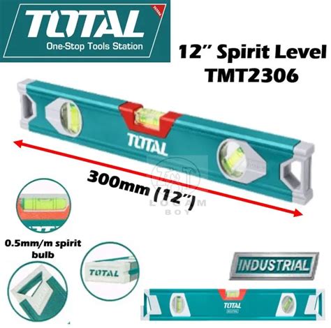 Total Water Level Ruler 12 14 16 Spirit Level Timbang Air Tmt2306