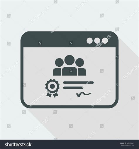 Certified Team Vector Icon Computer Website Stock Vector Royalty Free