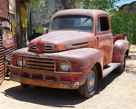 Free Download Vintage Brown Ford Pickup Truck Park Galvanize