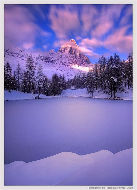 ~~sunset At The Blue Lake ~ Monte Cervino Matterhorn Valle Daosta