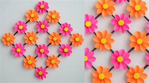 How To Make Paper Flower Paper Flower Wall Hanging Easy Wall