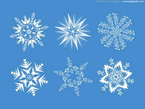 Set Of Snowflakes Psdgraphics
