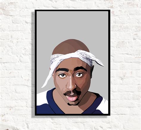 2pac Print Tupac Shakur Poster 2pac Print Tupac Hip Etsy
