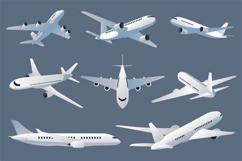 1400 Commercial Airplane Side View Stock Illustrations Royalty Free