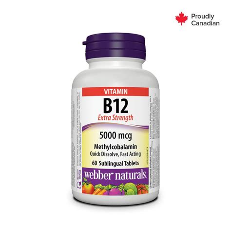 Webber Naturals® Vitamin B12 Extra Strength 5000 Mcg Walmart Canada