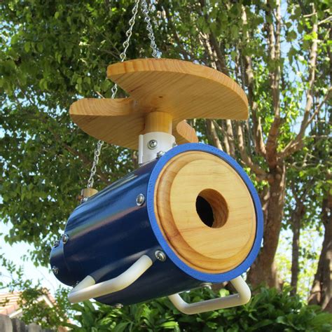 The kind of quiet, sheltered. Helicopter Birdhouse - Blue. via Etsy. | Bird house feeder ...