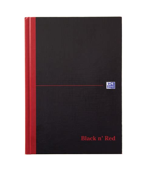 Oxford Black N Red Casebound Lined A4 Notebook Hardcover Pack Of 3