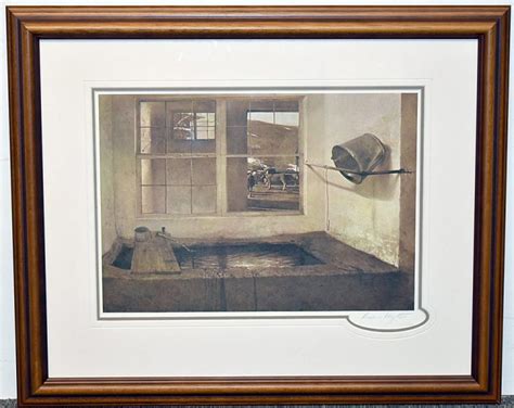 Andrew Wyeth Pencil Signed Print Spring Fed