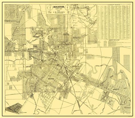 Map Of Houston Old Historical And Vintage Map Of Houston