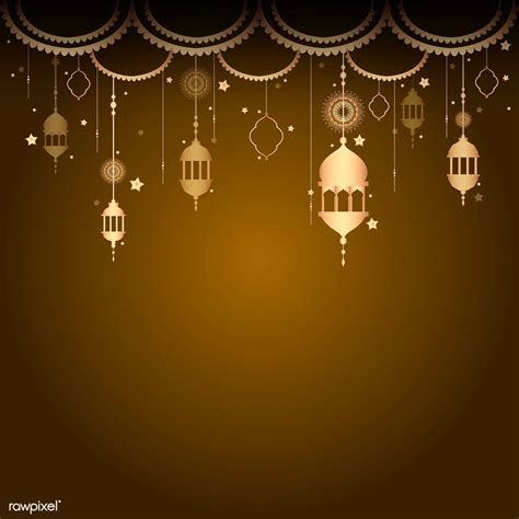 Eid Mubarak Lantern Background Vector Free Image By