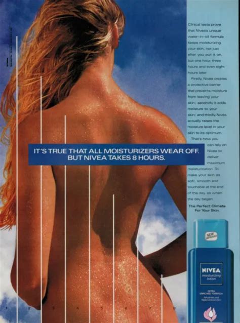 Nivea Moisturizing Lotion Nude Woman Magazine Print Ad Picclick