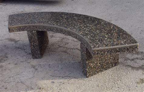 Curved Concrete Garden Bench Home Design Ideas