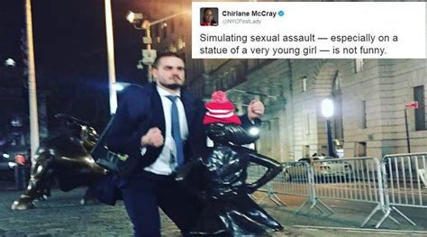 Netizens Outraged Over Viral Pic Of Man ‘humping The ‘defiant Young Girl Statue In New York