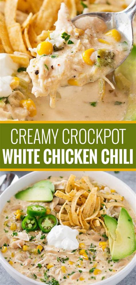 In fact, i wouldn't be surprised if the recipe actually originated on the back of a wrapper from a can chopped green chilies. Creamy Crockpot White Chicken Chili - The Chunky Chef ...