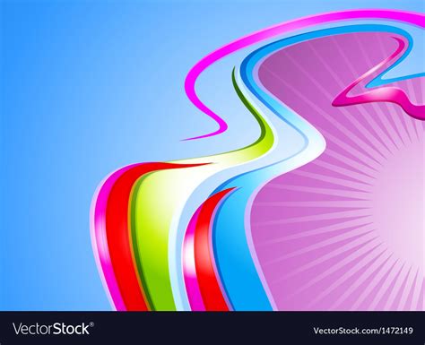 Colorful Curve Abstract Background Royalty Free Vector Image