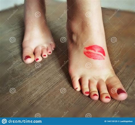 Kiss My Foot Stock Image Image Of Pedicure Pied Foot 144118125