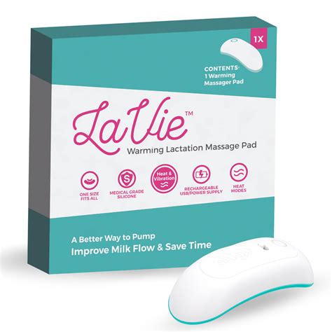 teal warming lactation massager pad 1 pack lavie mom
