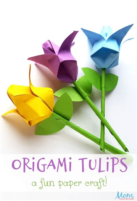 Origami Tulips A Fun Paper Craft Mom Does Reviews