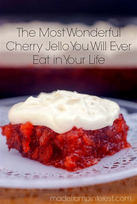 The Most Wonderful Cherry Jello Mandys Recipe Box Recipe