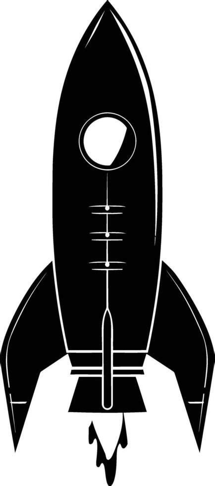 Ai Generated Silhouette Rocket Full Body Black Color Only 37458601