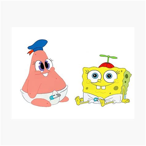 Baby Spongebob And Patrick Photographic Print For Sale By Caseycsd Redbubble