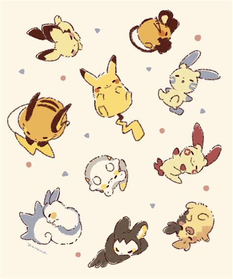 Pikachu Morpeko Morpeko Pichu Raichu And 6 More Pokemon Drawn By
