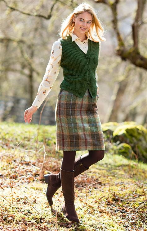 Ladies Classic Tweed Skirt House Of Bruar Tartan Fashion Fashion