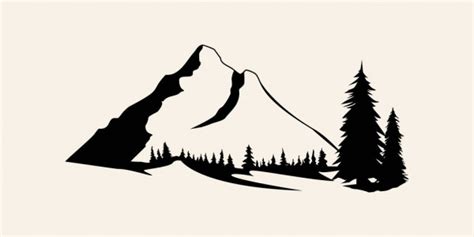 Mountains Silhouettes Mountains Vector Mountains Vector Of Outdoor